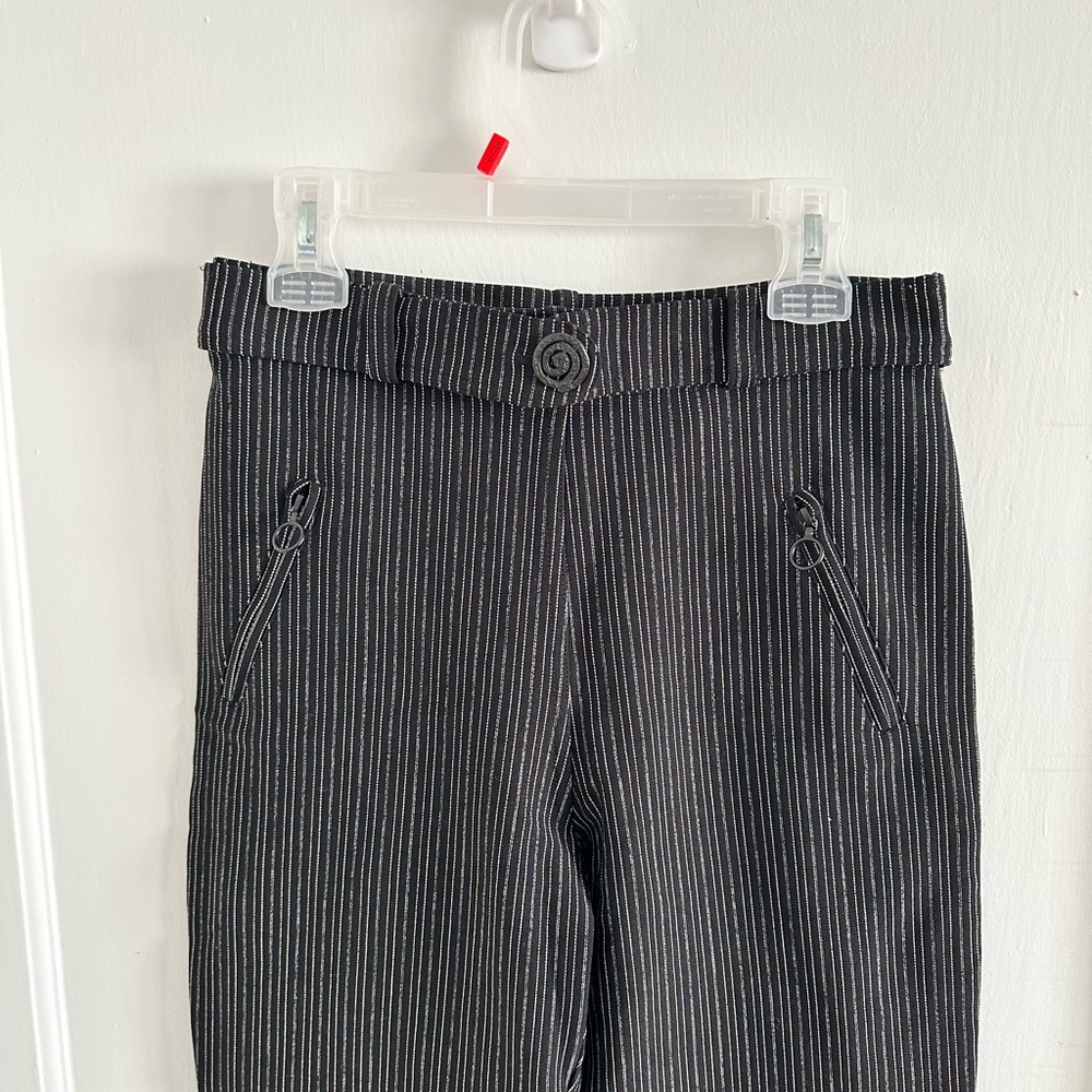 Cop.Copine Black Pinstripe Pants